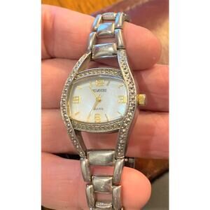 Women's Silver Tone Rumours Watch, MOP Face, Crystal Accents